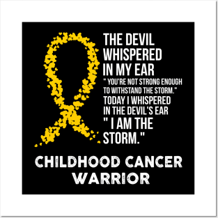 The Devil- Childhood cancer Awareness Support Ribbon Posters and Art